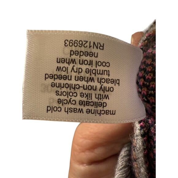 Astrologie Dachshund Puppy Intarsia Knit Sweater Gray SzL - Picture 6 of 7